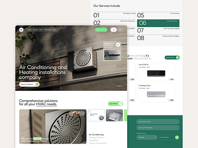 Air Conditioning & Heating Installations Company Website ac installations company air conditioning installation air conditioning services company website cooling google nest installation heating installations company home page home repairs landing page plumbing repair saas smart home system repair ui ux user interface web design website website design