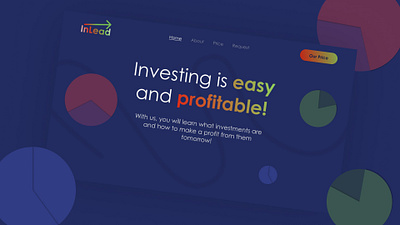 InLead - landing page design graphic design home landing page ui vector