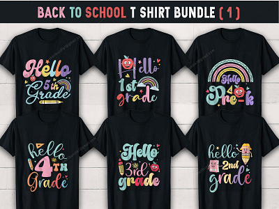 Back to school T-Shirt Design Bundle [ 1 ] back to school back to school t shirt best t shirt bulk t shirt custom t shirt custom t shirt design design t shirt education kids t shirt t shirt design tshirt design