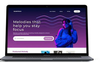 Soundtrack Web Design ui