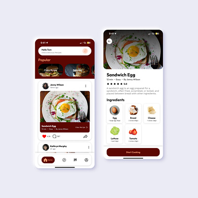 Recipe App color inspiration color ui figma figma design food recipe food recipe app graphic design minimalit ui mobile app design mobile app ui recipe recipe app recipe app ui recipe mobile app ui ui inspiration uiux