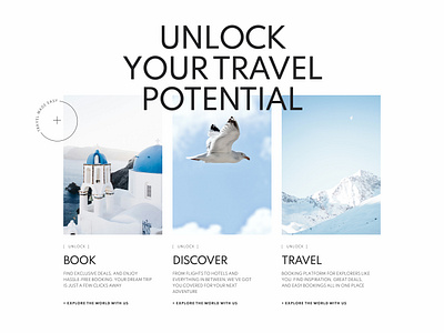 Travel agency - website main page adventute air blue feel free light nature space travel ui