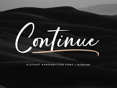 Continue - Elegant Handwritten Font branding font calligraphy design elegant font design fonts free font illustration logo modern natural simple type typography