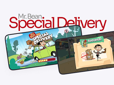 Mr.Bean Special Delivery / Design Maintenance (UI/UX) concept art game art game concept game ui hud mr.bean onboarding ui ui design ux ux design