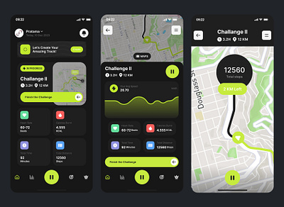 Running Tracker Mobile App design graphic design mobile tracker ui