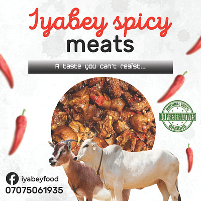 Iyabey Spicy Meat branding graphic design