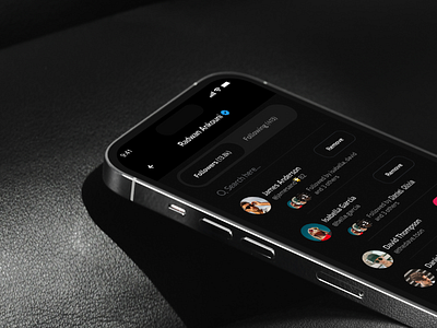 MODESTARE ✦ Follower & Following Screens app app design dark theme fashion app follow followers following profile social media