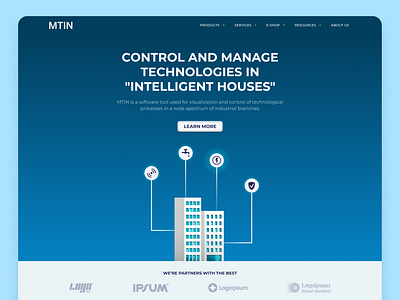 Smart House Software Landing Page Exploration design hero section illustration intelligent landing page logo saas smart smart house smart software software ui ux web webdesign