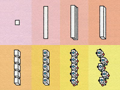 transitions cell complex evolve frame grow line move multiply simple step time transition