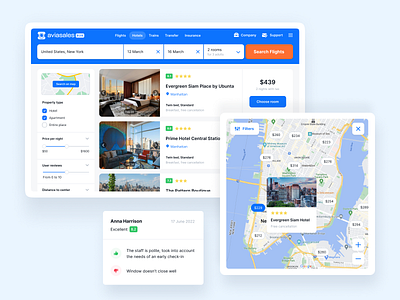 Hotel Search Service accommodation search booking platform hotel booking hotel map view map integration mobile ui design price filter property listings travel app ui travel dashboard travel management travel platform trip planner user interface user reviews ux design uxui web design