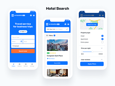 Hotel Search App accommodation booking app design booking platform business travel filter options hotel finder hotel search interactive design map integration mobile ui design price comparison property listings travel app ui travel dashboard travel management trip planner user interface ux design