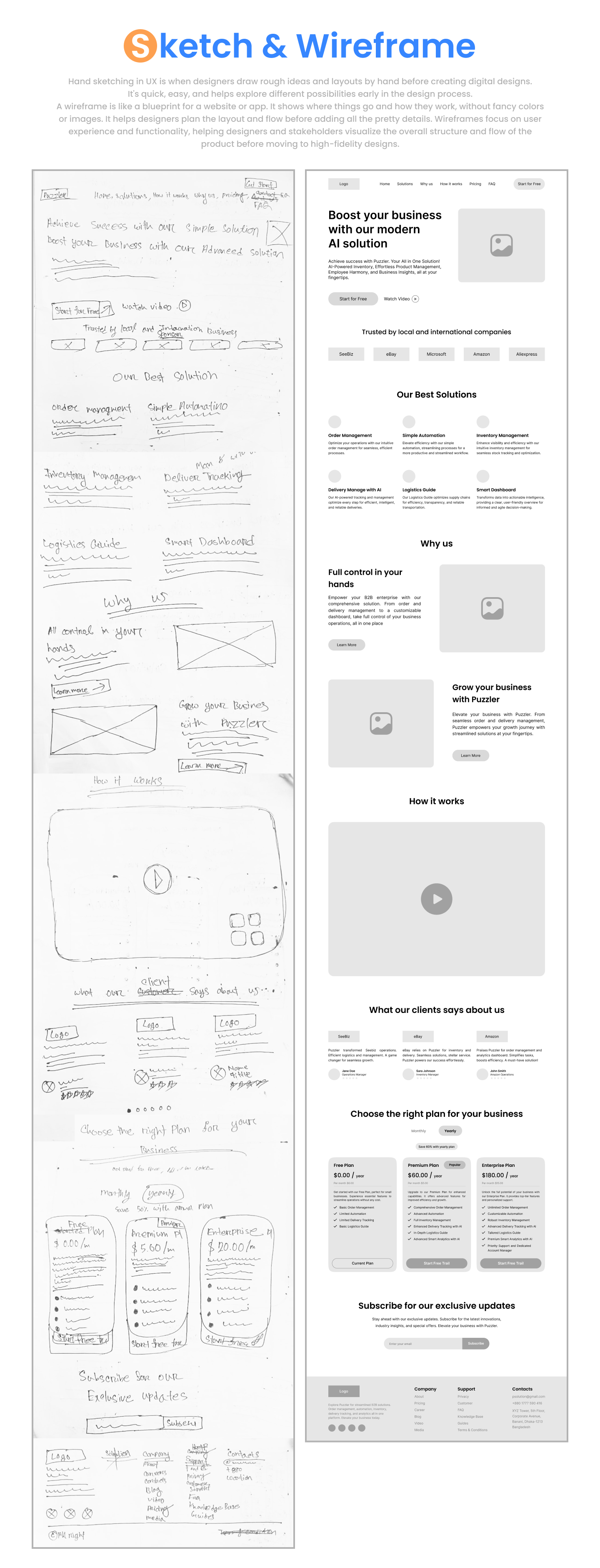 Example of Landing Page UI/UX Design