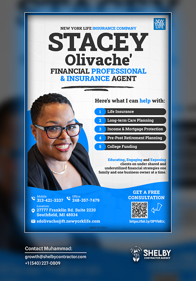 Insurance & Financial Flyer Design for NewYorkLife banner branding design finance flyer graphic design illustration insurance insurance agent logo new york nyc photoshop poster