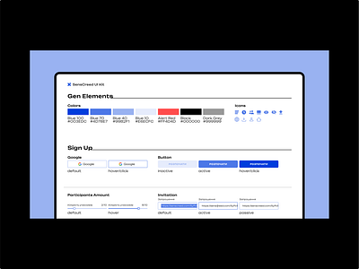 SensCreed UI Kit buttons colors dashboard element elements framework graphic design guideline icons identity interface product design states ui ui elements ui kit uiux web design