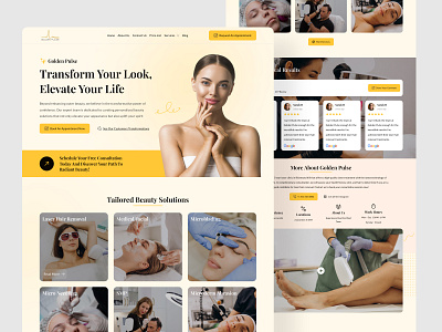 Golden Pulse Laser Clinic - Inner Pages appointment beauty beauty clinic clinic clinic website dentist hospital landing page medical ui