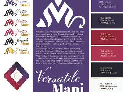 Versatile Mani Branding branding graphic design logo