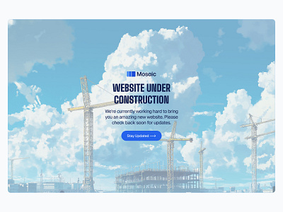 Website under Construction 🚧 design landing landing page minimal saas ui web design