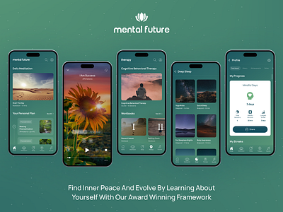 Mental Future app design logo ui uiux design website design