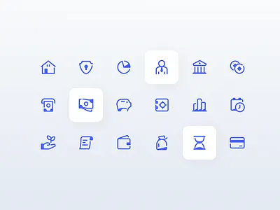 Financial Icon Set icon icon design icon set iconography
