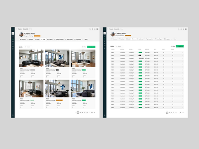 M360 Real Estate B2B App b2b grid view list management platform product page projects projects overview real estate real estate management real estate platform saas table units web platform