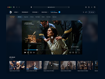 Kanal D ✧ Series and Video Player clean design design concept design project digital design interaction design interface design media player mobile design modern ui multimedia responsive desig streaming design ui design user experience user friendly user interface ux design video interface video player web design
