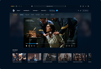 Kanal D ✧ Series and Video Player clean design design concept design project digital design interaction design interface design media player mobile design modern ui multimedia responsive desig streaming design ui design user experience user friendly user interface ux design video interface video player web design