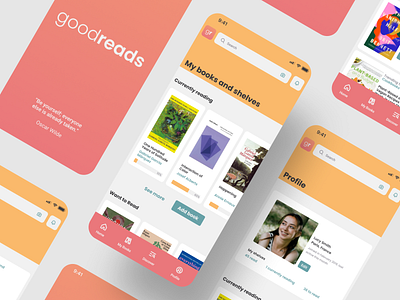 Goodreads UX/UI Redesign branding design interface product design ui user experience ux