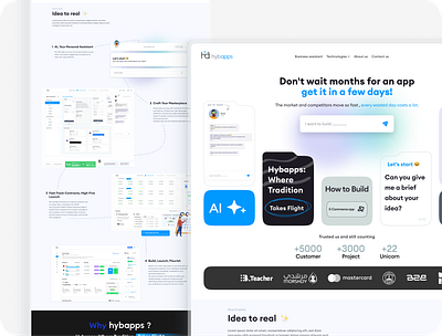 Hybapps App Builder: create Mobile App with AI ai app builder apps design ui user interface ux uxui web website