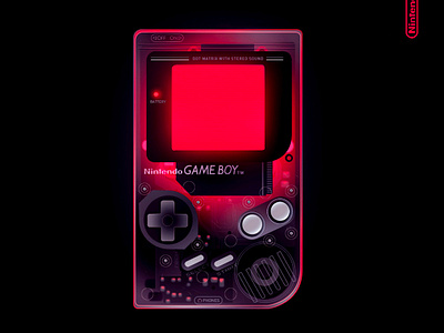 Game boy 90s arcade childhood console culture gaming illustration nostalgia red retro retrogaming