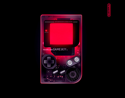 Game boy 90s arcade childhood console culture gaming illustration nostalgia red retro retrogaming