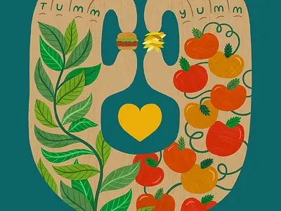 Burger Lover burger food illustration humor illustration tattoo