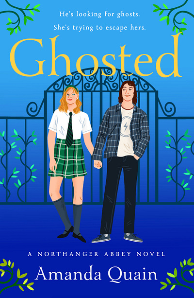 Ghosted 2d amelia flower book cover character digital fiction folioart illustration publishing teen ya