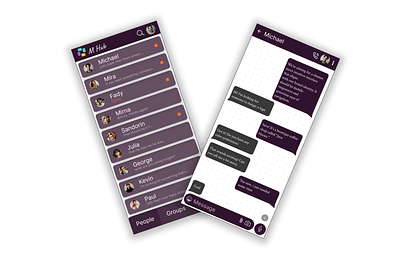M Hub - Message App for personal using app dailyui dailyui 013 message app ui