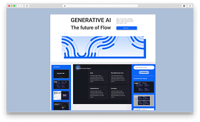 Landing page for showcasing new generative ai features ai generative ai landing page presentation prototypes ui