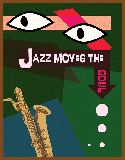 jazz moves the soul design graphic design illustration poster print vector