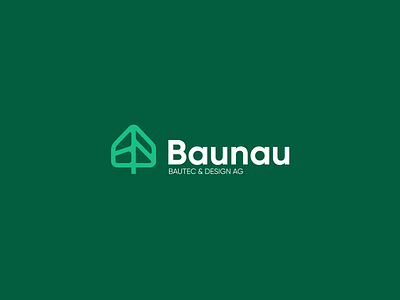 BauNau bautec branding design eco ecologic graphic design illustration logo vector