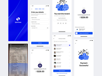 Split Ease 💸 app design figma figmadesign logo mobileui newapp payment screen splitapp splitmoney ui ux