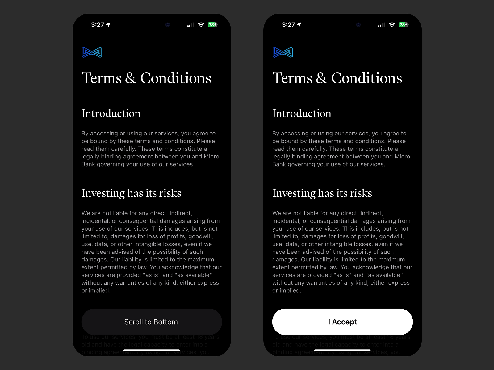Terms and conditions 8.6.24 daily UI by Lee Beckwith on Dribbble