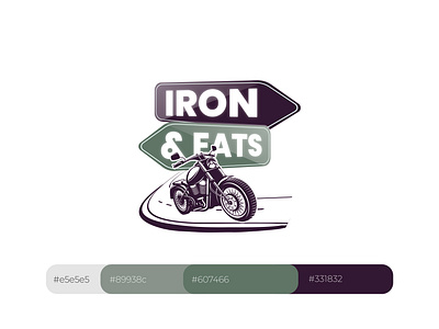 IRON & EATS - LOGO AND COLOR PALETTE branding logo ui