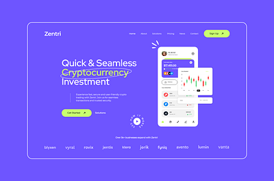 Investment Landing Page / Website application showcase webdesign cryprocurrency website crypto webdesign cryptocurrency web development invest app design invest landing page invest website investing app design investing website investment design investment landing page investment website modern website website design development