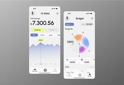 Savings – Finance Mobile App app design mobi product ui