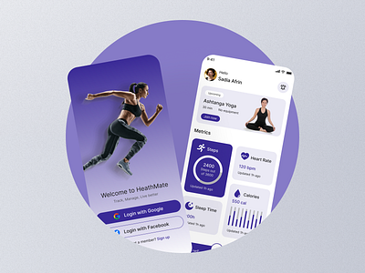 Fitness App UI Design app design figma fitness app fitness gym fitness tracker gym gym app health app health tech medi tech mobile app typography ui uiux uiuxdesign ux vector workout app