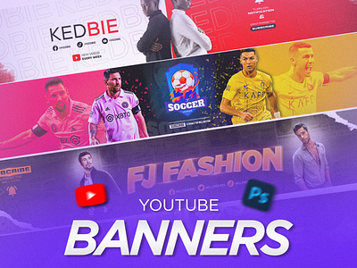 YouTube Banner Design banner banner design branding channel art creative custom banner design inspiration digital art graphic design header design marketing professional design social media social media design visual design visual identity youtube youtube channel youtubebanner youtubethumbnail