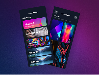 Wallpaper UI Design app color design ios simple theme ui uiux wallpaper