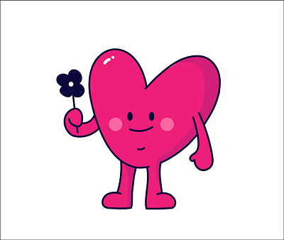 Happy Heart cute graphic design heart illustration mascot