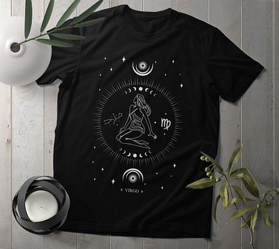 SHIRT DESIGN FOR ZODIAC SIGN VIRGO graphic design logo t shirt design