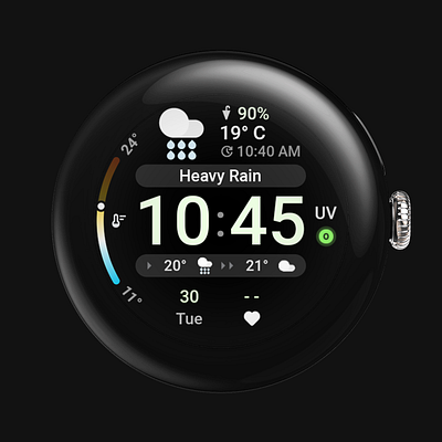 Just Weather ⛅ Watch Face amoledwatchfaces android app pixel watch play store watch face format watchface wear os wear os 5 weather