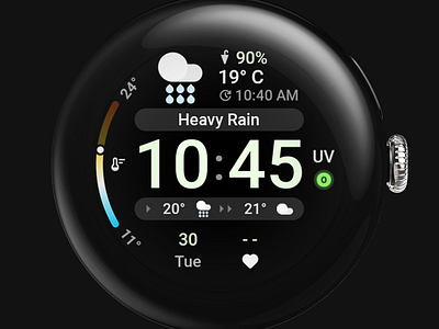 Just Weather ⛅ Watch Face amoledwatchfaces android app pixel watch play store watch face format watchface wear os wear os 5 weather