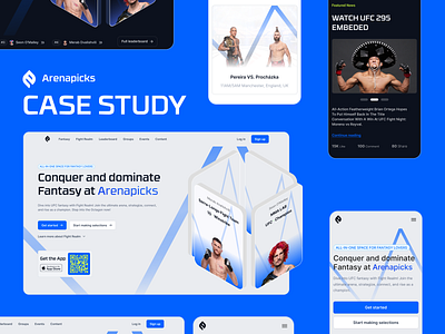 Arenapicks: MMA Fantasy CASE STUDY case study design interface mobile app ui ux web web design webdesign