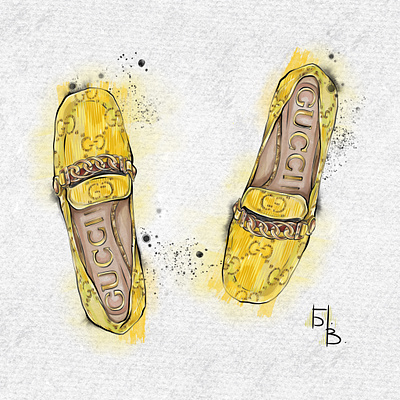 Gucci Loafers illustration fashion